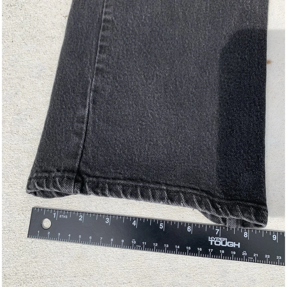 Harley Davidson Men's Black Bootcut Jeans 32x29 Motorcycle Biker Denim Logo